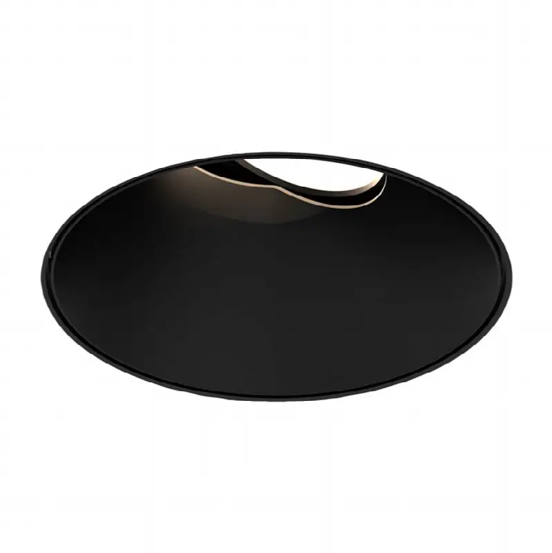 Oscar Medium 10W Round Black Trimless Black Baffle Gimbal Wide 3000K Clear Lens