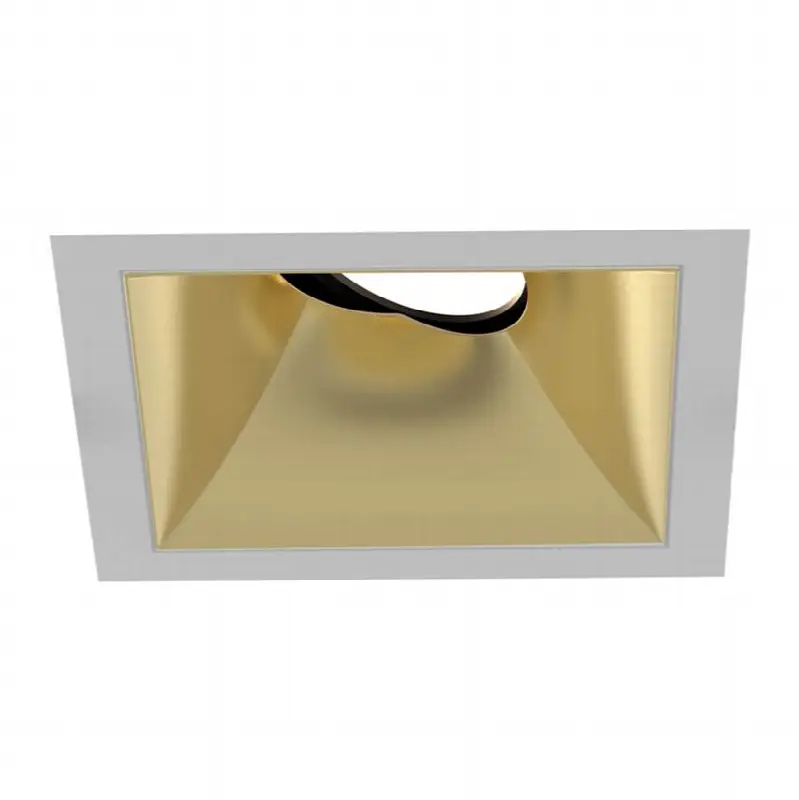 Oscar Medium 26W Square Black Trim Gold Baffle Gimbal Medium 3000K Honeycomb Lens