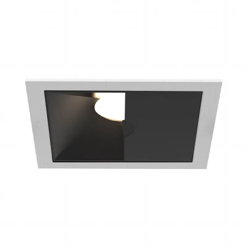 Oscar Medium 26W Square White Trim Black Baffle Wall Wash Wide 3500K Clear Lens