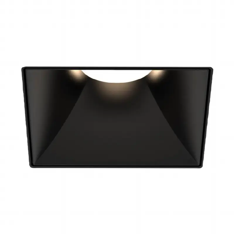 Oscar Medium 26W Square Black Trimless Black Baffle Wide 3000K Clear Lens