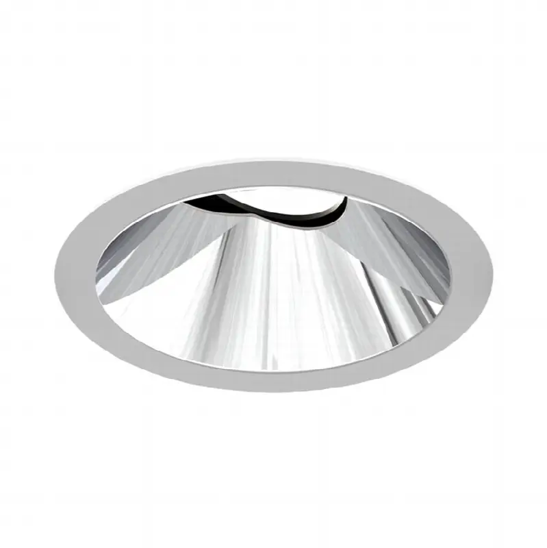 Oscar Large 40W Round White Trim White Chrome Gimbal Medium 3000K Clear Lens