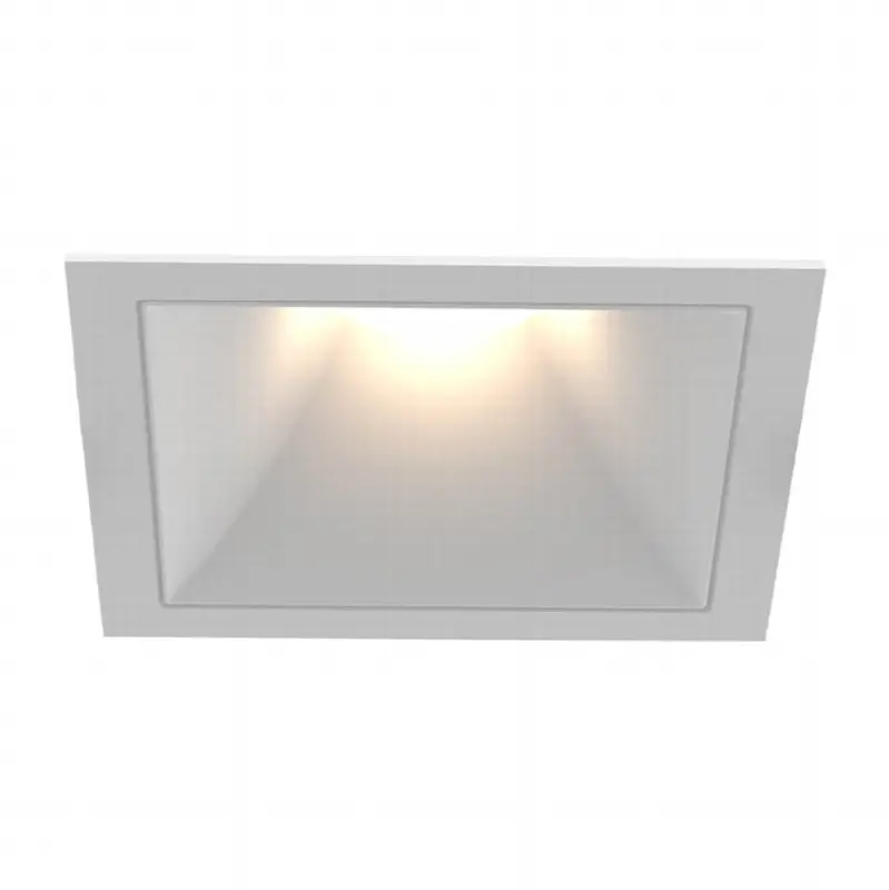 Oscar Large 40W Square White Trim Black Baffle Wide 2700K Clear Lens