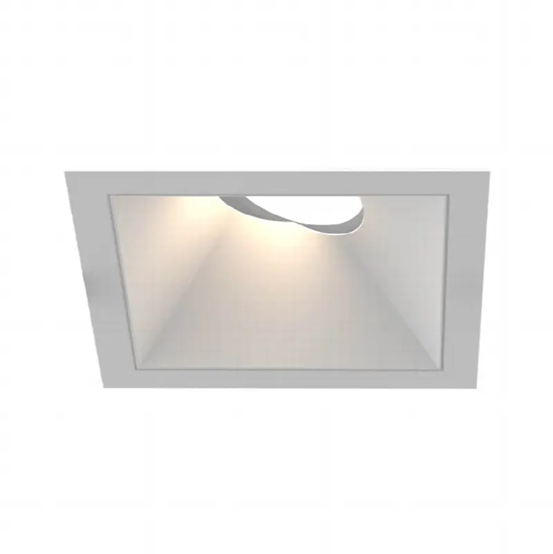 Oscar Large 40W Square White Trim White Baffle Gimbal Wide 3500K Clear Lens