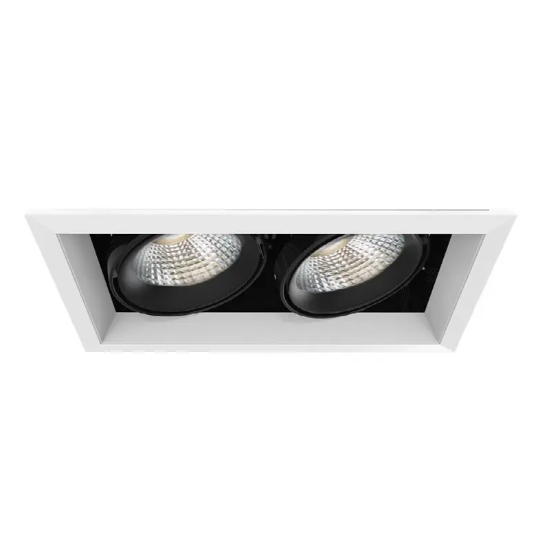 Multiple 26W 2 Lights Trim 20 Degree Gimbal 3000K White/Black