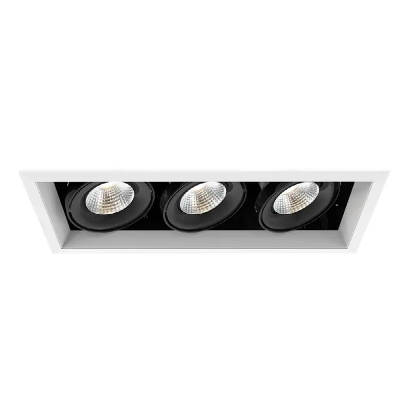 Multiple 26W 3 Lights Trim 40 Degree Gimbal 3000K White/Black