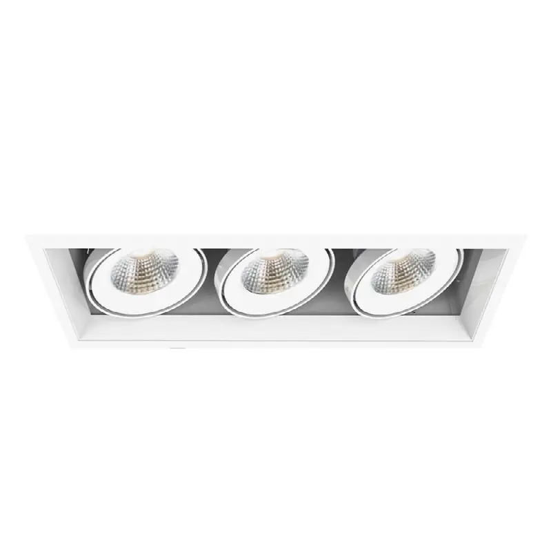 Multiple 26W 3 Lights Trim 40 Degree Gimbal 3500K Whtie/White