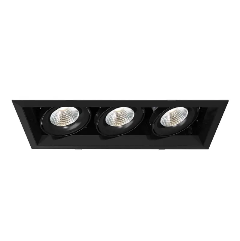Multiple 26W 3 Lights Trim 20 Degree Gimbal 4000K Black/Black