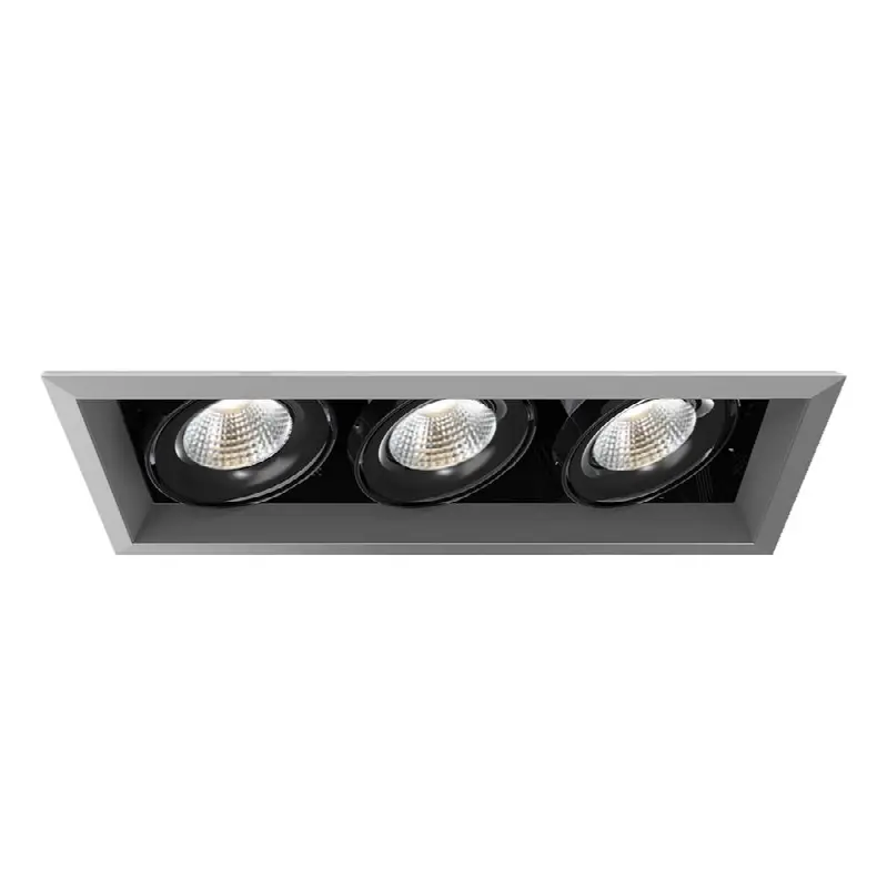 Multiple 26W 3 Lights Trim 40 Degree Gimbal 4000K Platinum/Black