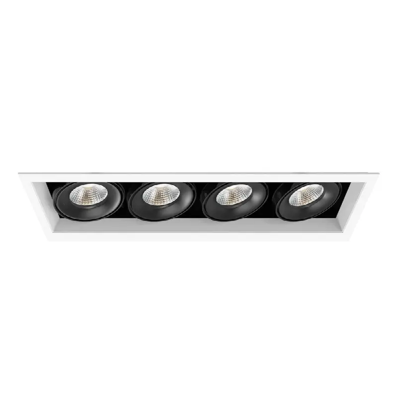 Multiple 26W 4 Lights Trim 20 Degree Gimbal 3000K White/Black
