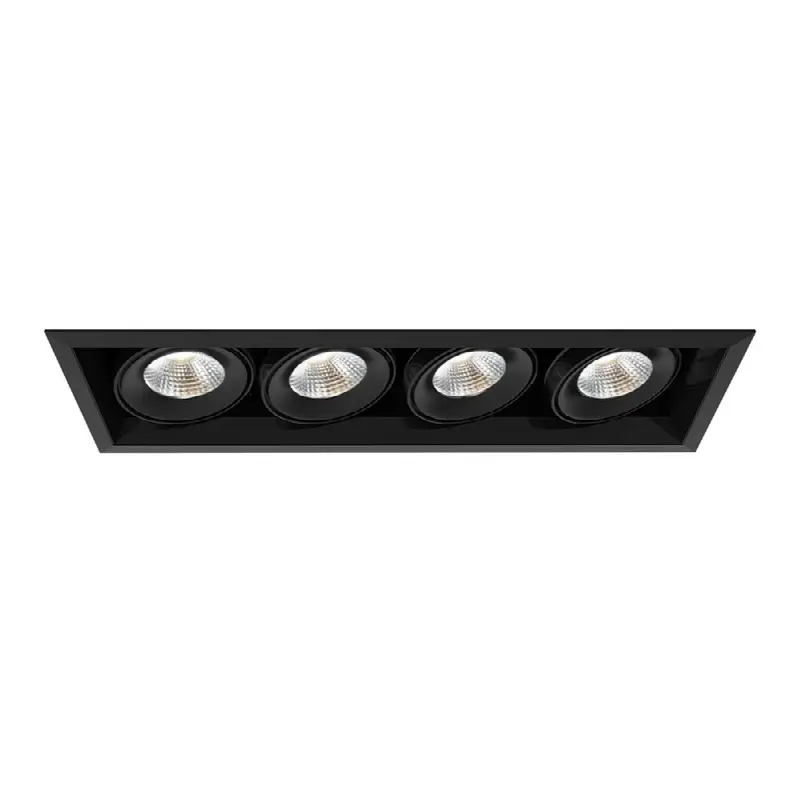Multiple 26W 4 Lights Trim 20 Degree Gimbal 3500K Black/Black