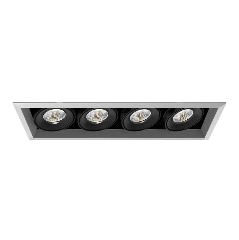 Multiple 26W 4 Lights Trim 40 Degree Gimbal 4000K Platinum/Black