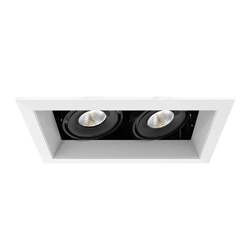 Multiple 15W 2 Lights Trim 20 Degree Gimbal 3000K White/Black