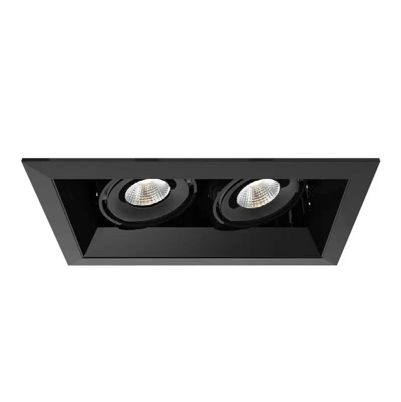 Multiple 15W 2 Lights Trim 20 Degree Gimbal 3500K Black/Black