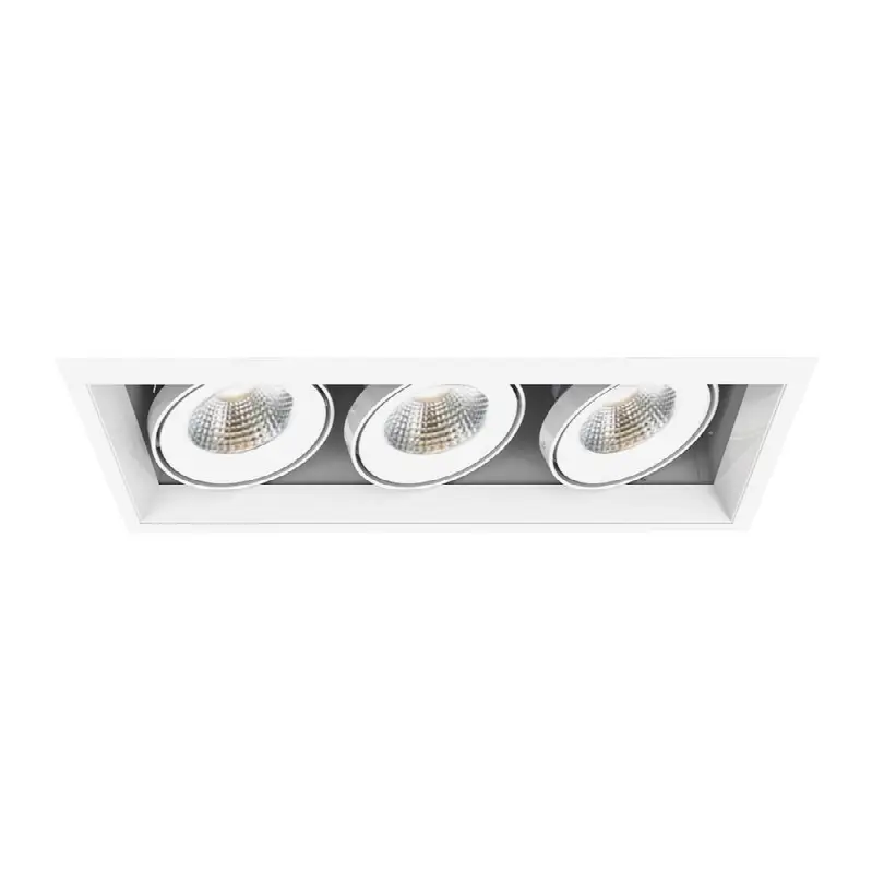 Multiple 15W 3 Lights Trim 20 Degree Gimbal 3500K White/White