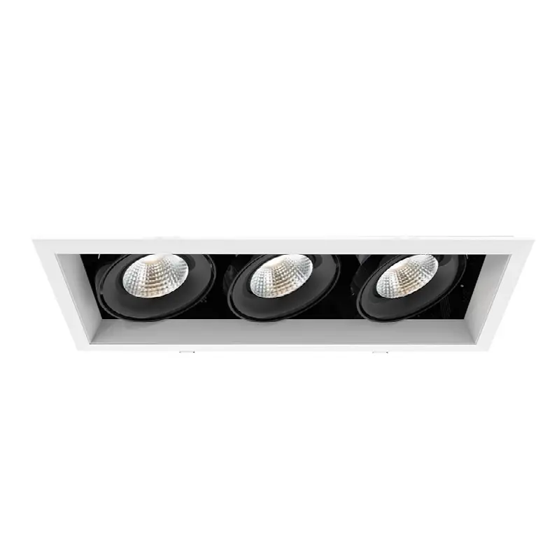 Multiple 15W 3 Lights Trim 40 Degree Gimbal 3500K White/Black