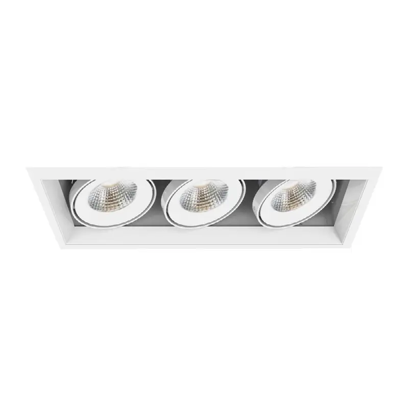 Multiple 15W 3 Lights Trim 20 Degree Gimbal 4000K White/White