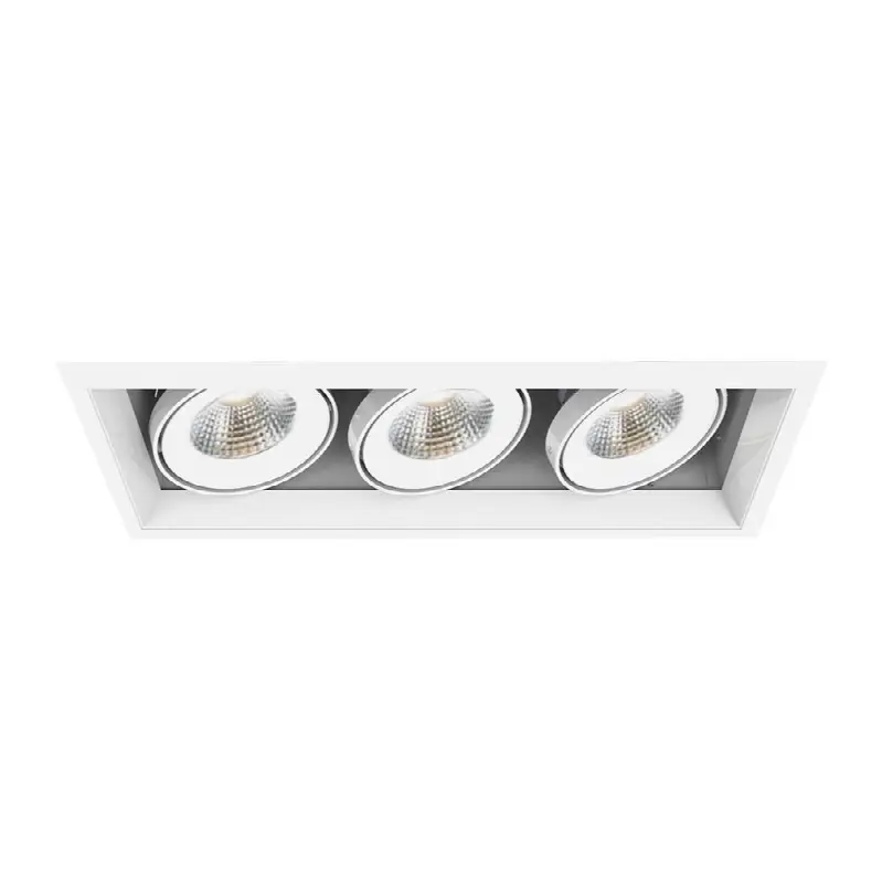 Multiple 15W 3 Lights Trim 40 Degree Gimbal 4000K White/White