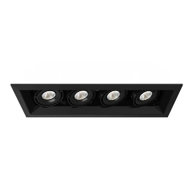 Multiple 15W 4 Lights Trim 20 Degree Gimbal 3000K Black/Black