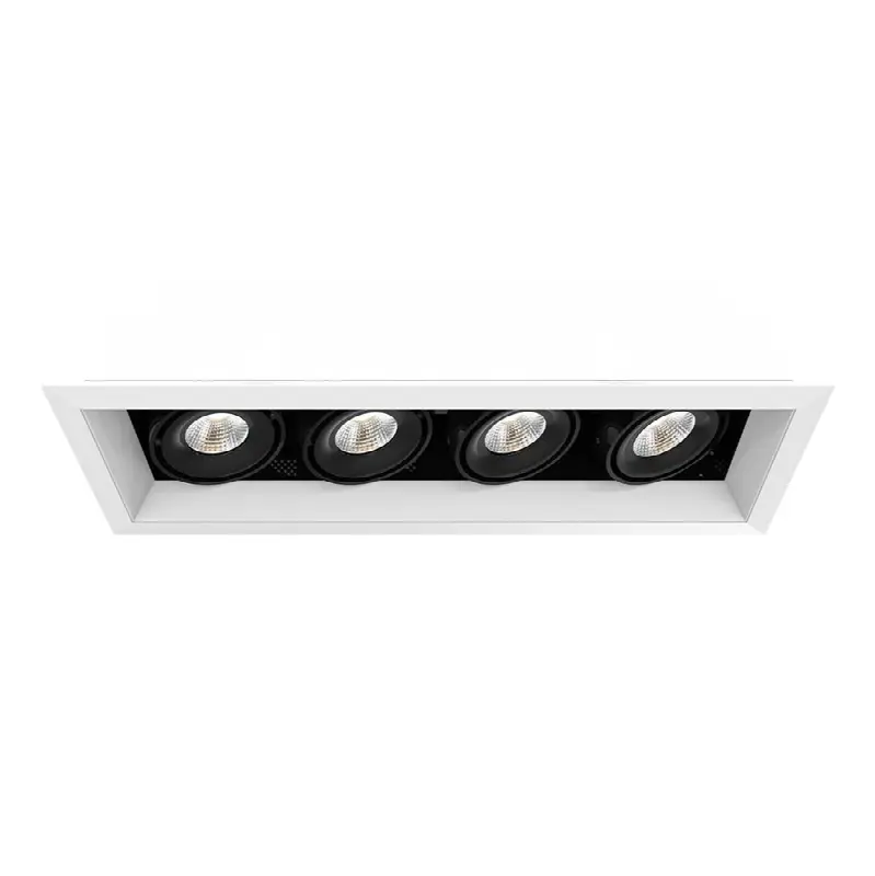 Multiple 15W 4 Lights Trim 40 Degree Gimbal 4000K White/Black