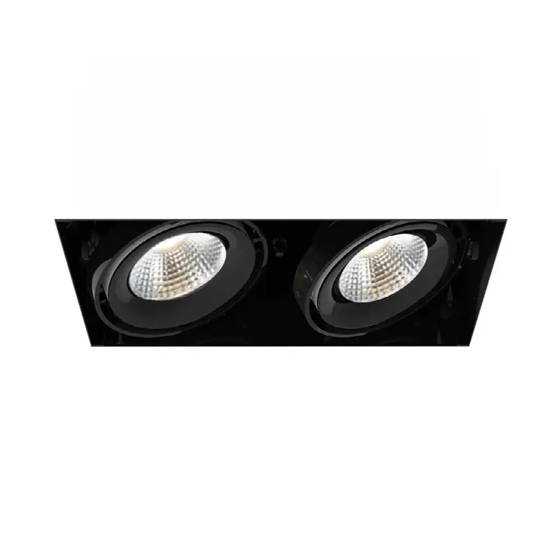 Multiple 26W 2 Lights Trimless 40 Degree Gimbal 3500K Black