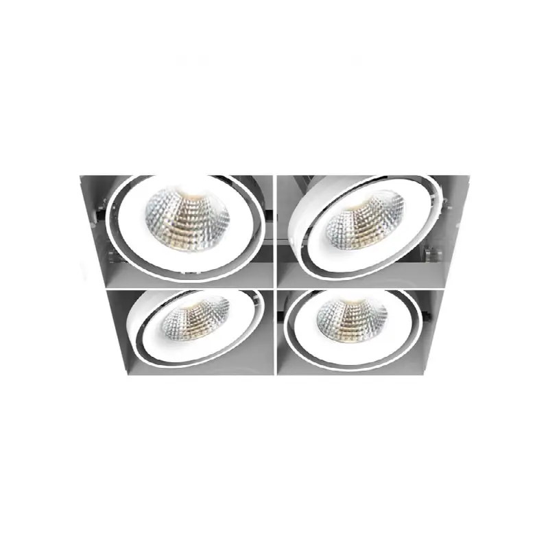 Multiple 26W 4 Lights Square Trimless 20 Degree Gimbal 4000K White
