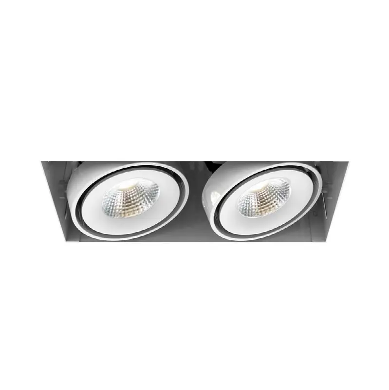 Multiple 15W 2 Lights Trimless 40 Degree Gimbal 3000K White