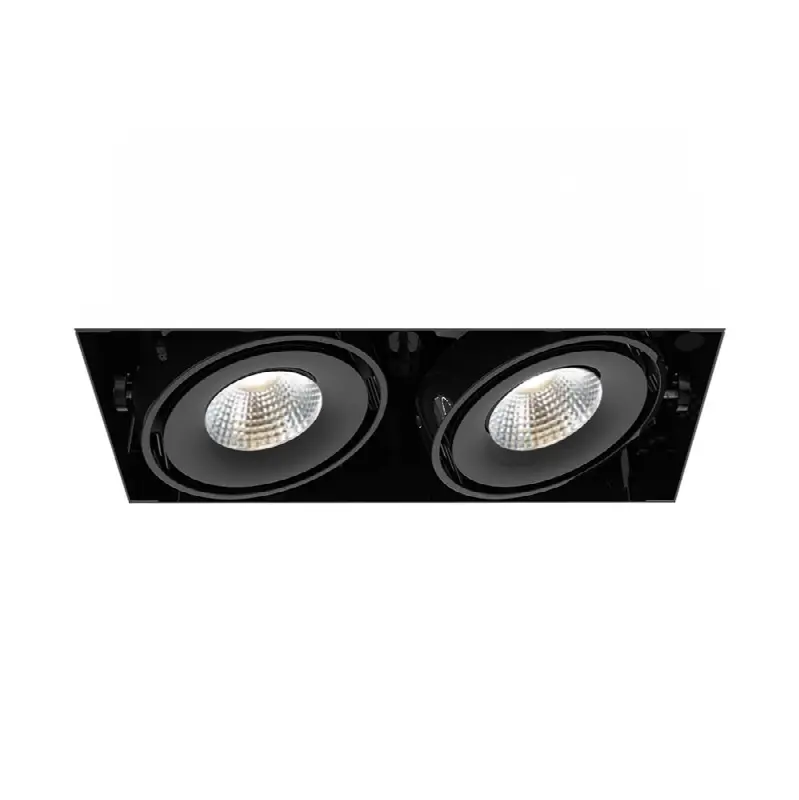 Multiple 15W 2 Lights Trimless 40 Degree Gimbal 3500K Black