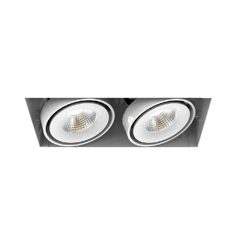 Multiple 15W 2 Lights Trimless 40 Degree Gimbal 4000K White