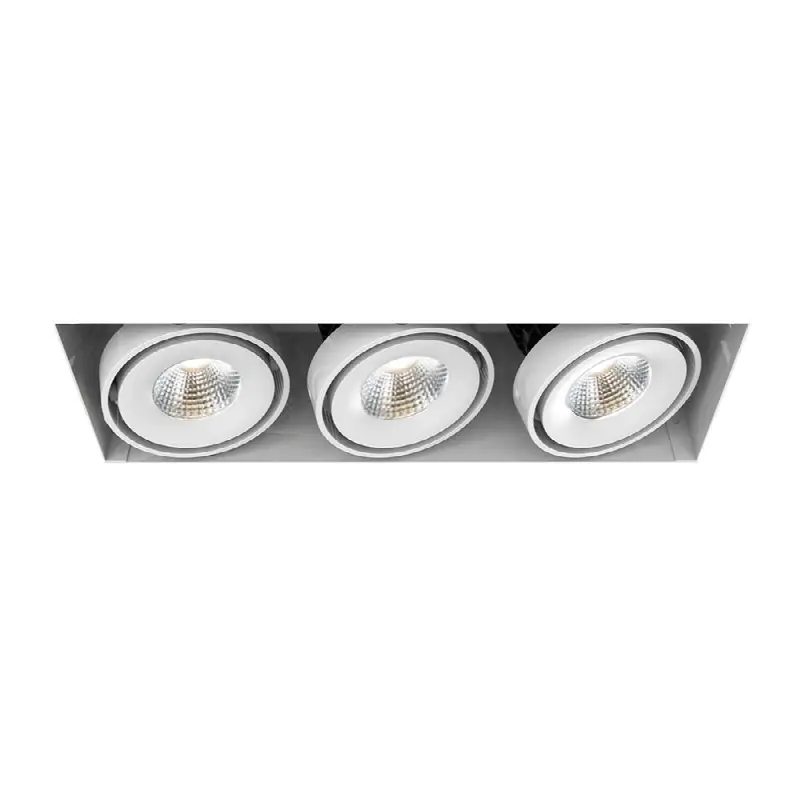 Multiple 15W 3 Lights Trimless 40 Degree Gimbal 3500K White
