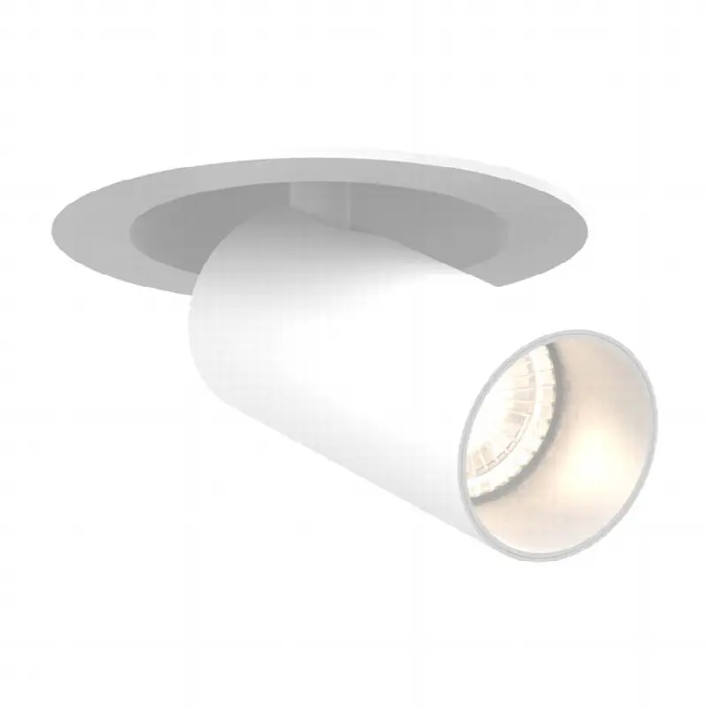 Tango 15W 1 Light Round White Trim Spot 3500K Clear Lens