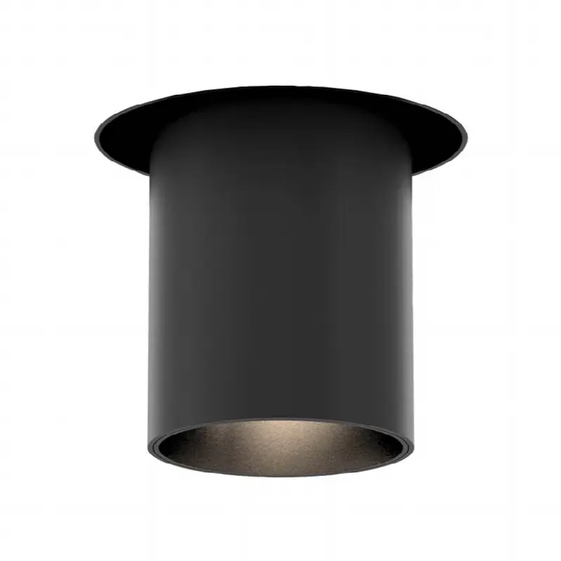 Tango 15W 1 Light Round Black Trimless Pull Down 3500K Clear Lens