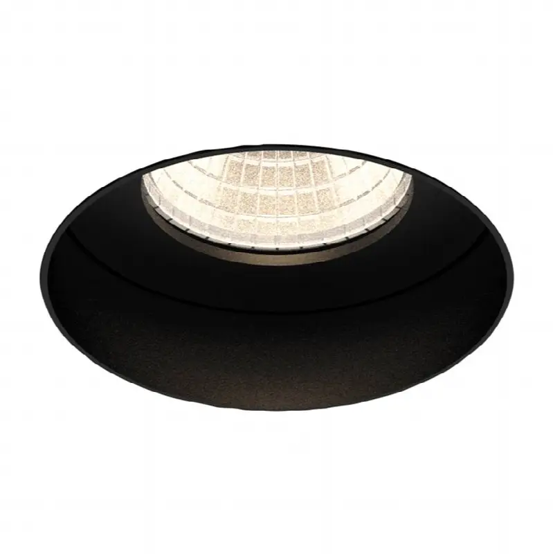 Tango 15W 1 Light Round Black Trimless Wide 3500K Clear Lens