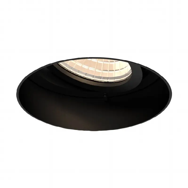 Tango 15W 1 Light Round Black Trimless Gimbal Wide 3500K Clear Lens