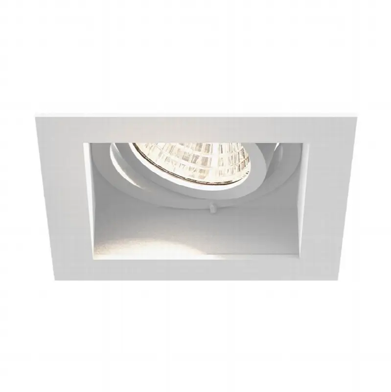Tango 15W 1 Light Square White Trim Gimbal Medium 2700K Clear Lens