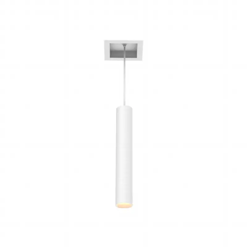 Tango 15W 1 Light Square White Trim Suspension 4000K Clear Lens
