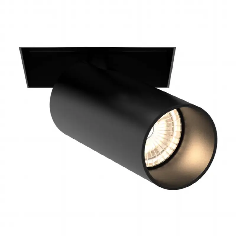Tango 15W 1 Light Square Black Trimless Spot 3500K Clear Lens