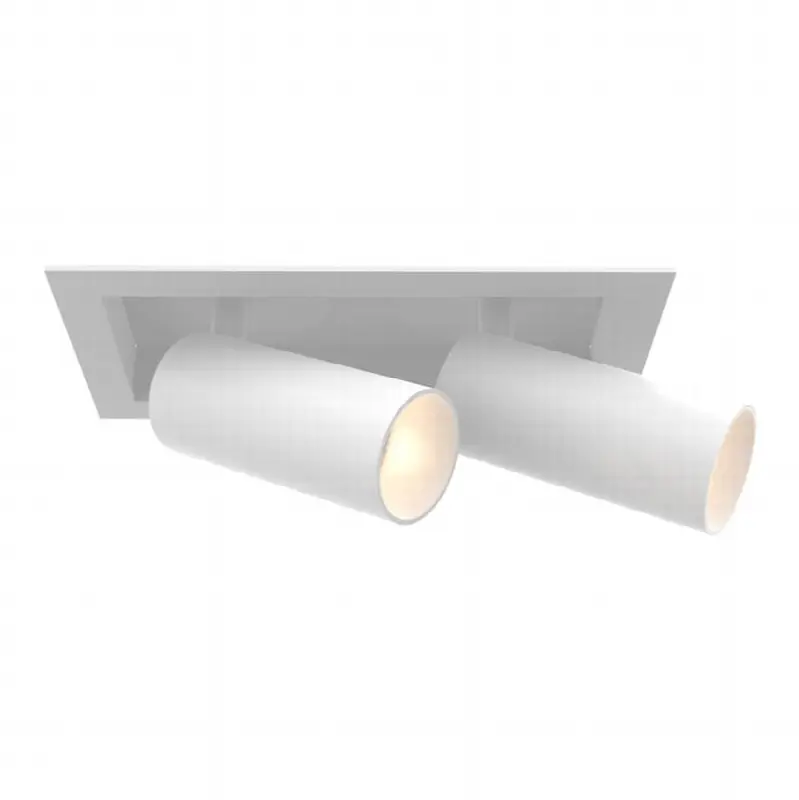 Tango 15W 2 Light White Trim Spot 3000K Clear Lens