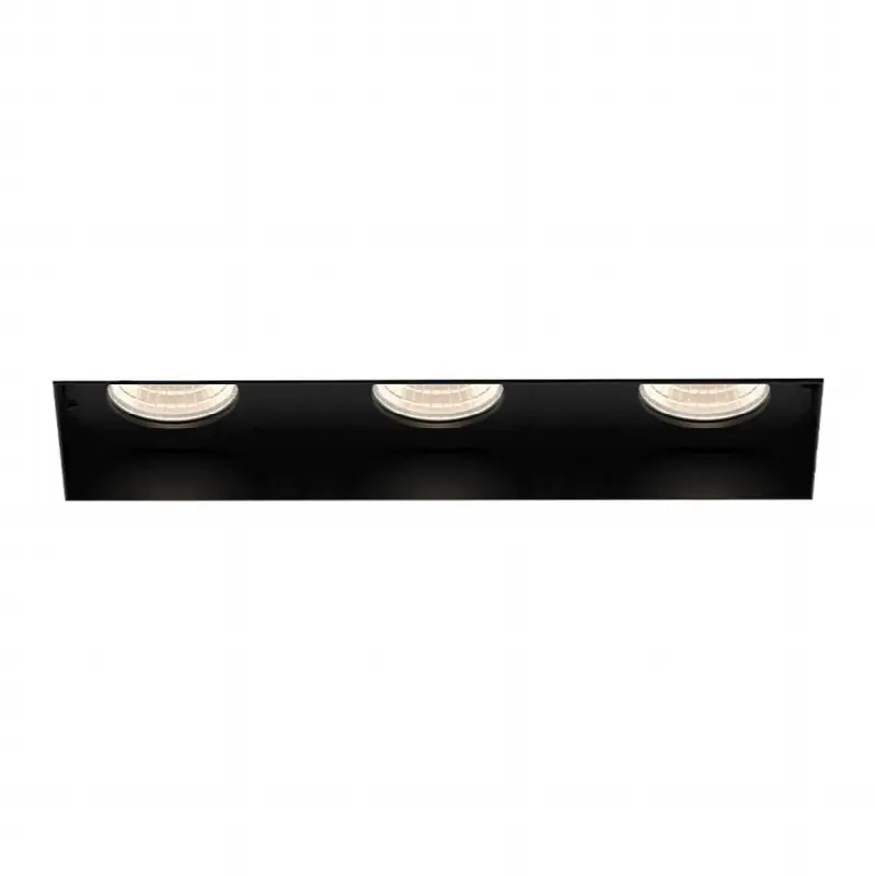 Tango 15W 3 Light Black Trimless Wide 3500K Clear Lens