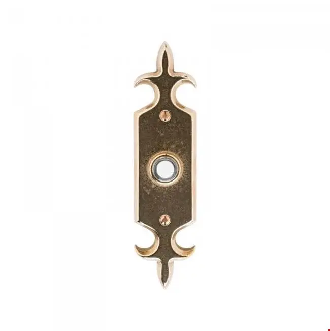 Fleur De Lis Escutcheon Door Bell Button