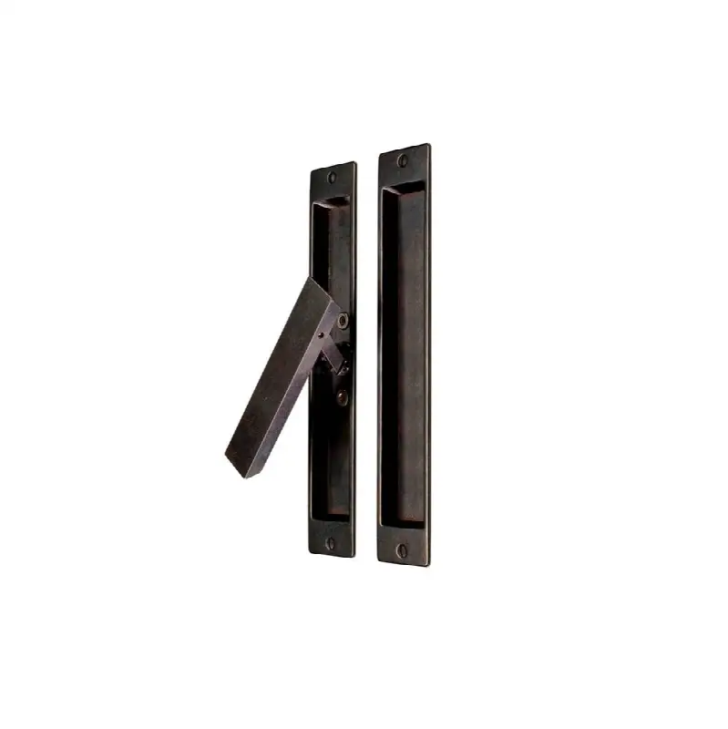 Rectangular Escutcheon Lift & Slide, Folding; with Flush Pull