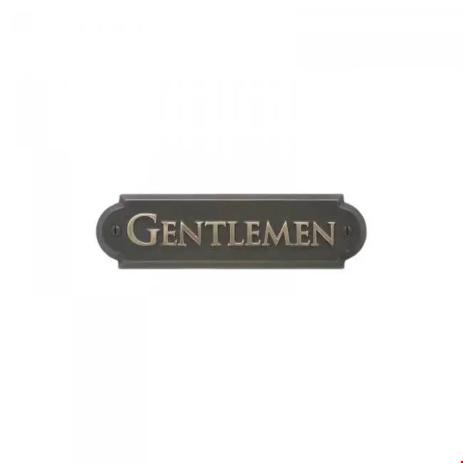 Home Accessory Nameplate, "Gentlemen"