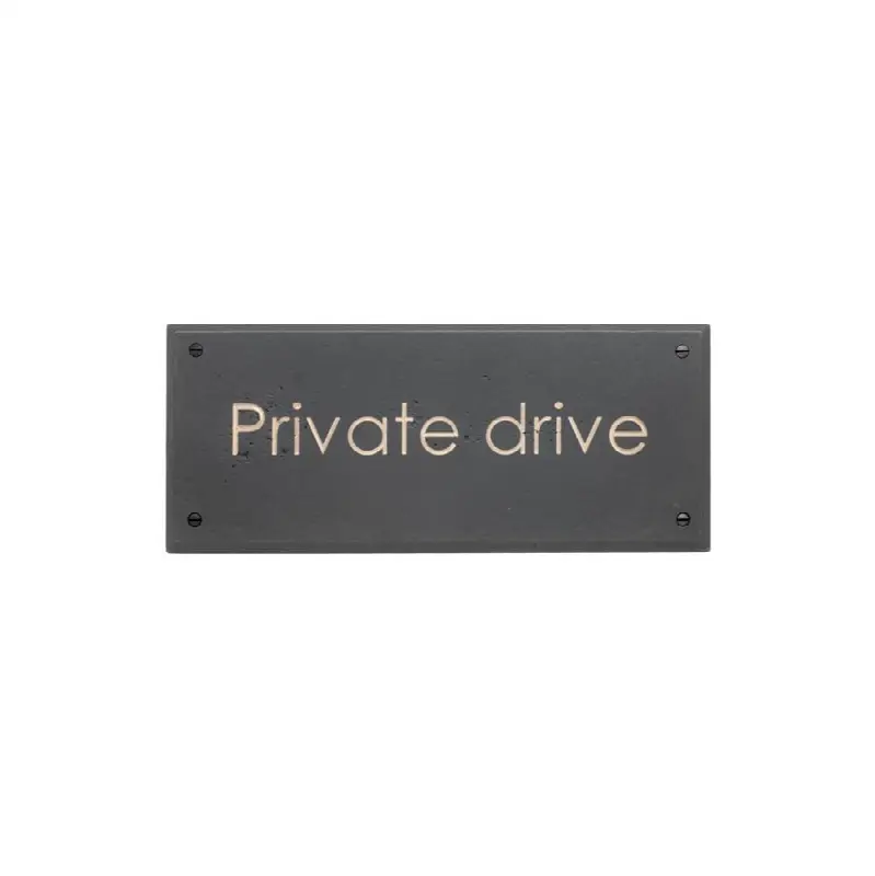 Home Accessory Plaque, "Private Drive"