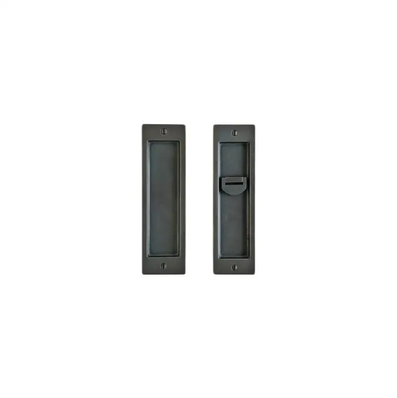 Rectangular Escutcheon Sliding Door Lock, Single, Patio