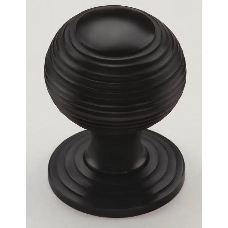 Reeded Cabinet Knob on Rose