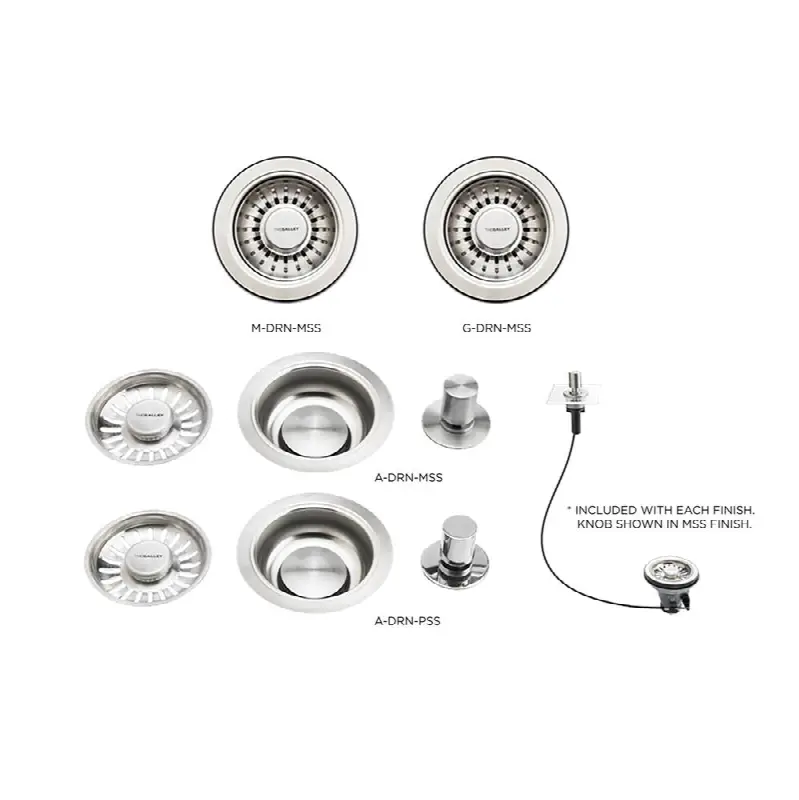 Automatic Strainer Basket 3-1/2" with Remote Pop-up and 27-1/2" Cable