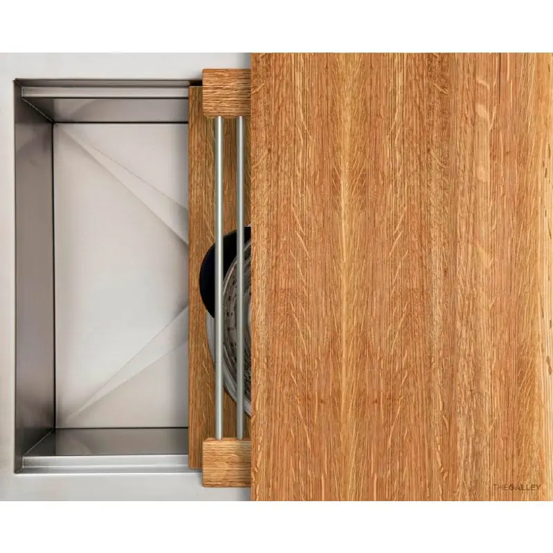 Ideal Workstation 2C with Five Tool Culinary Kit in Quartered White Oak