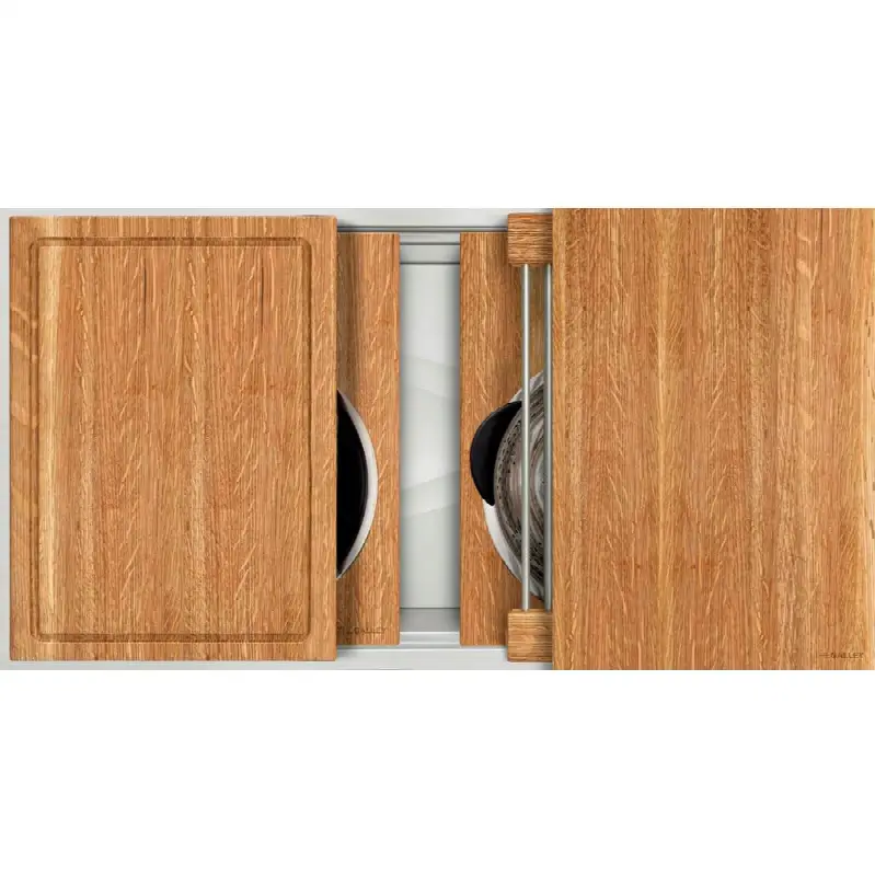 Ideal Workstation 3S with Five Tool Culinary Kit in Quartered White Oak