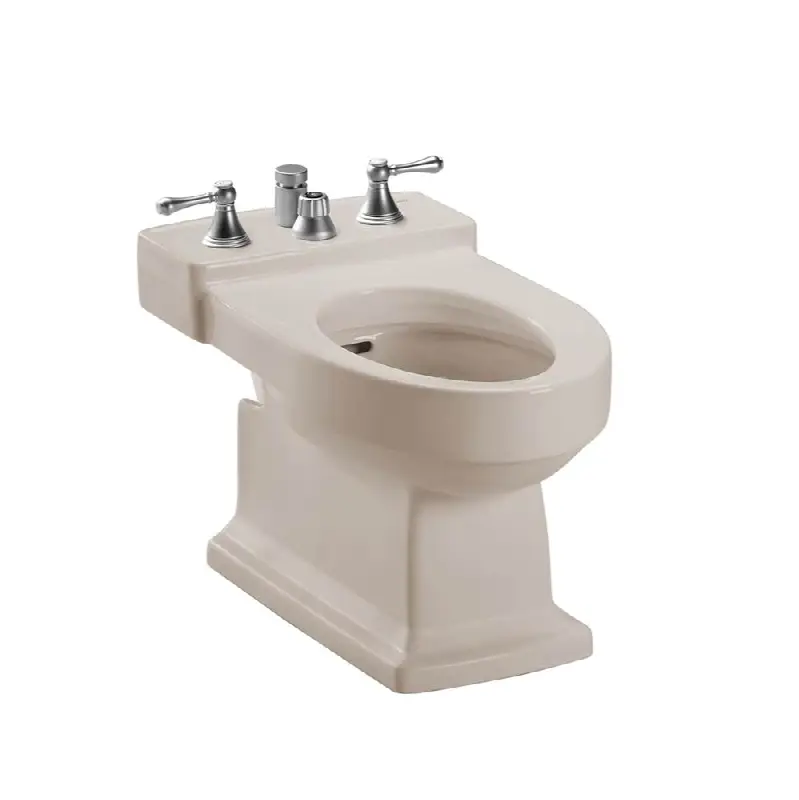 Lloyd® Deck Mount Vertical Spray Flushing Rim Bidet, Cotton White
