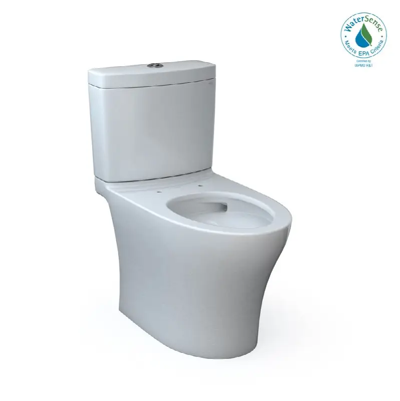 TOTO Aquia IV Two-Piece Elongated Dual Flush 1.28 and 0.9 GPF Skirted Toilet with CEFIONTECT, Cotton White
