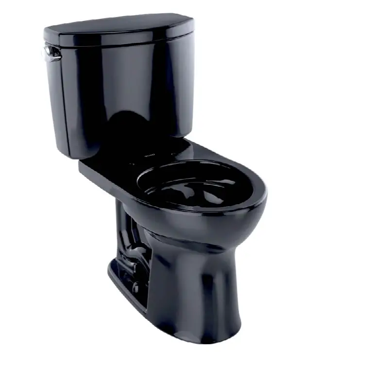 Drake® II Two-Piece Round 1.28 GPF Universal Height Toilet, Ebony